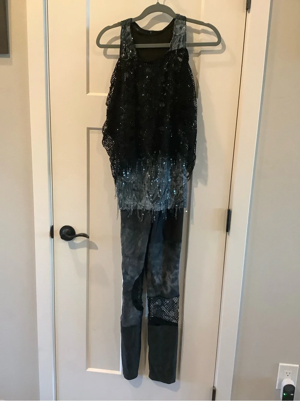 Girls Black Sequin Performance Pants - Sleek Stage Style